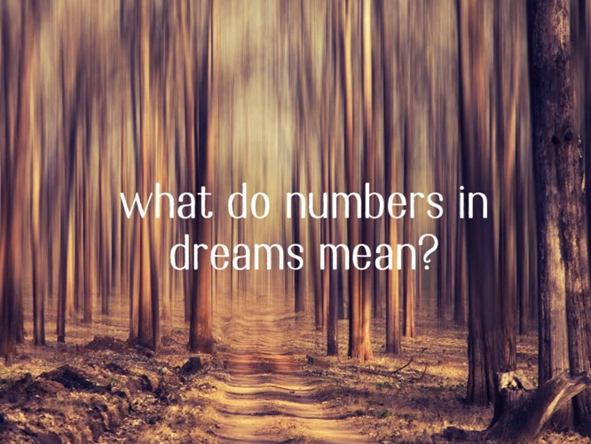 The Importance Of Numbers In Dreams
